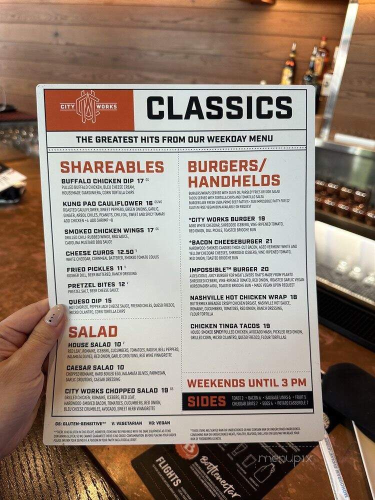 City Works - Lake Buena Vista, FL menu_pic
