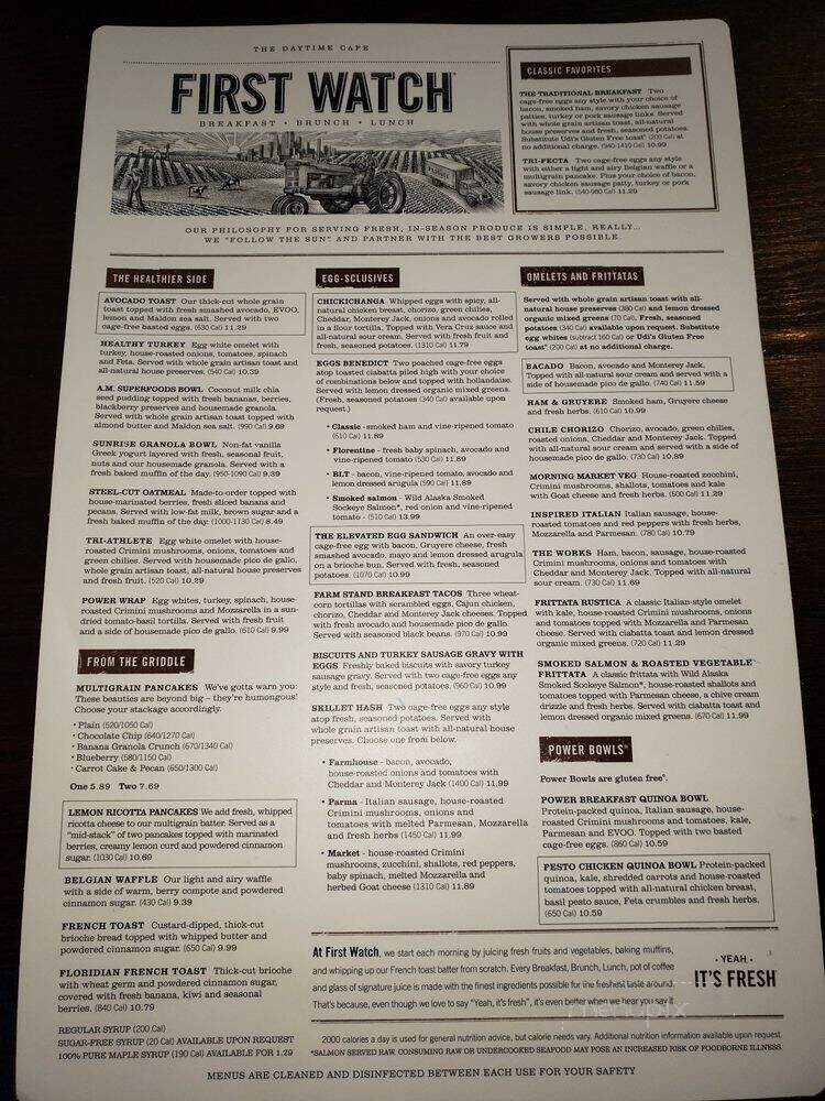 First Watch - Springfield, MO menu_pic