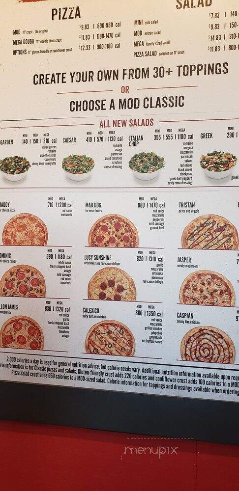 MOD Pizza - Allen, TX menu_pic