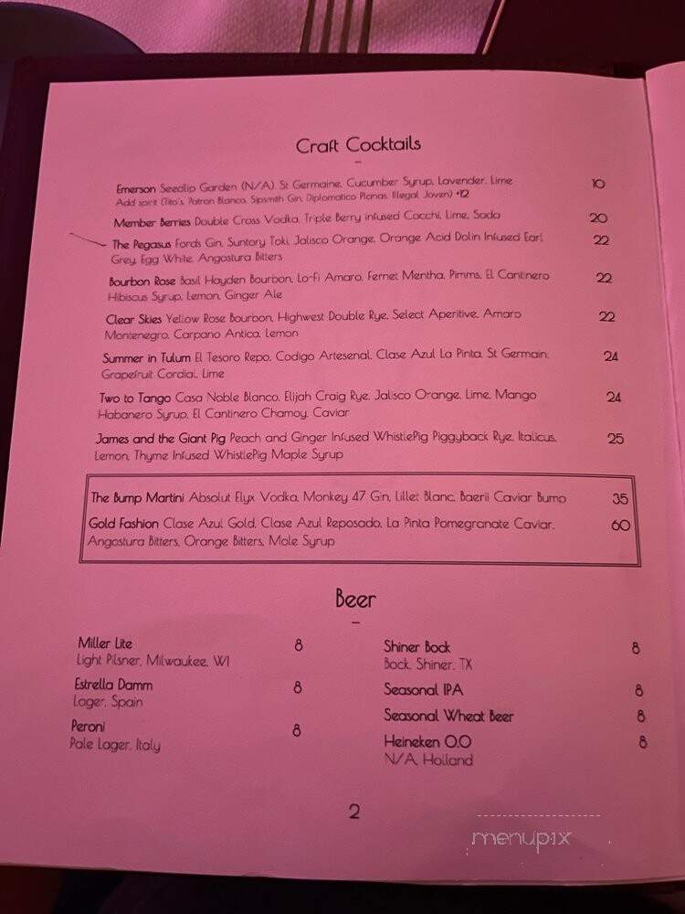 Georgie by Curtis Stone - Dallas, TX menu_pic