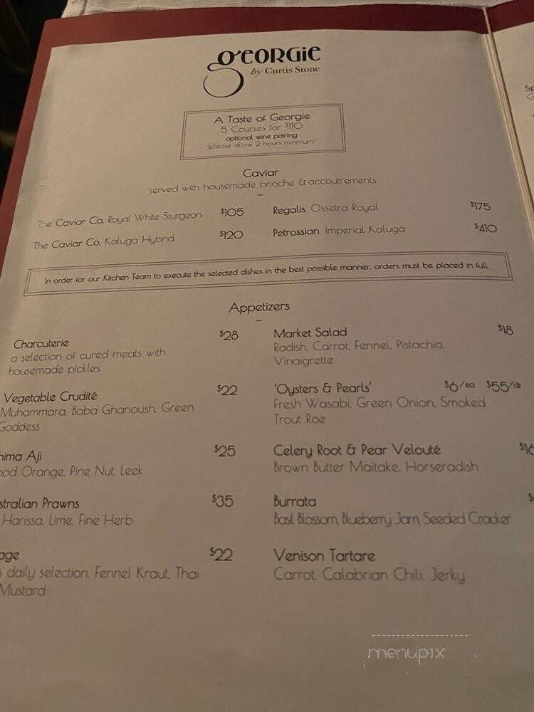 Georgie by Curtis Stone - Dallas, TX menu_pic