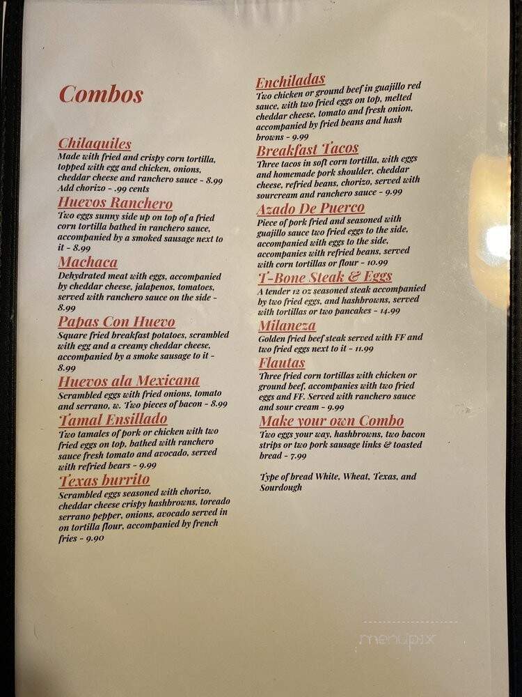 El Dorado Cafe - Dallas, TX menu_pic