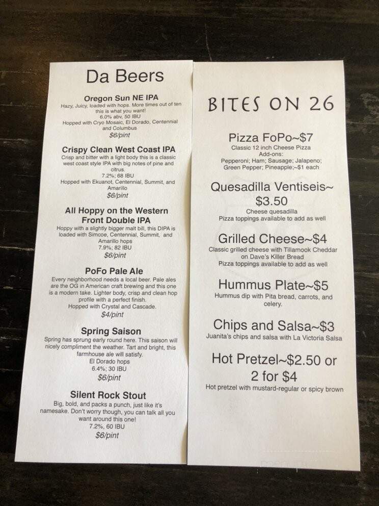 Brewery 26 - Portland, OR
