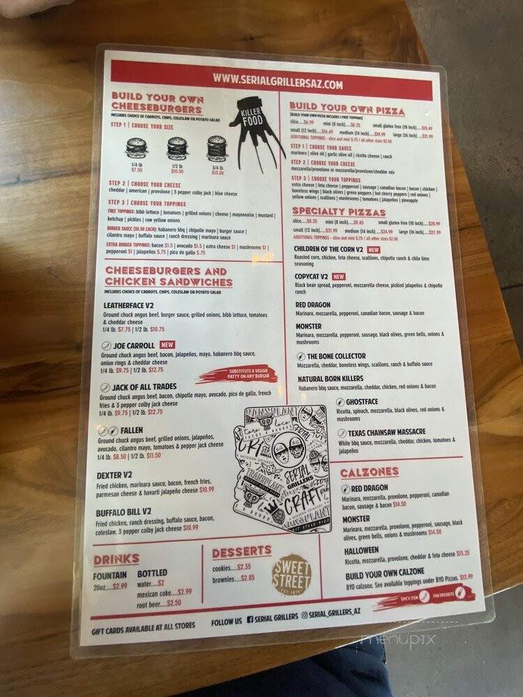 Serial Grillers - Tucson, AZ menu_pic