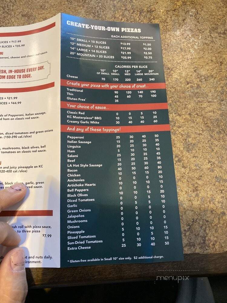 Mountain Mike's Pizza - Redding, CA menu_pic