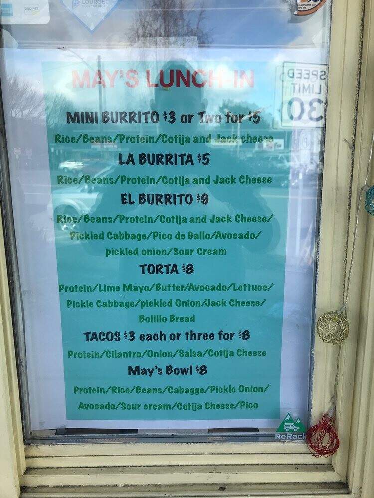 May's Lunch-In - Portland, OR menu_pic