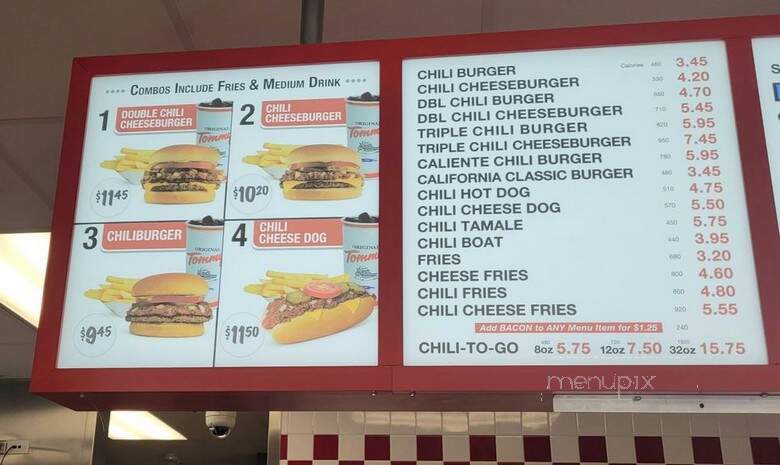 Original Tommy's World Famous Hamburgers - La Habra, CA menu_pic