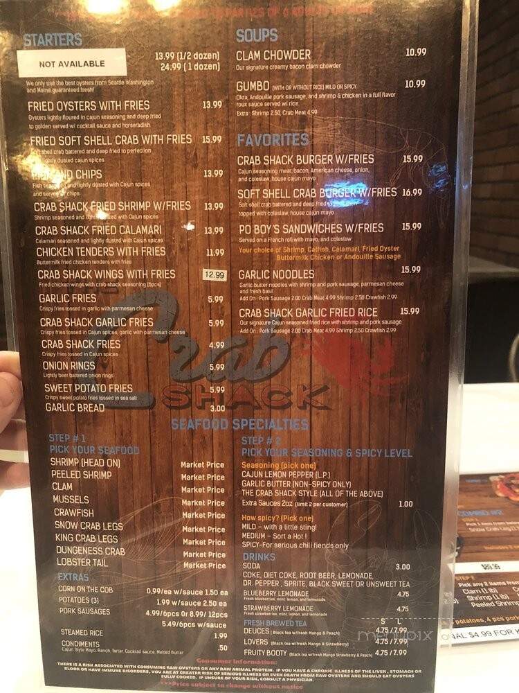 The Crab Shack Express - Long Beach, CA menu_pic