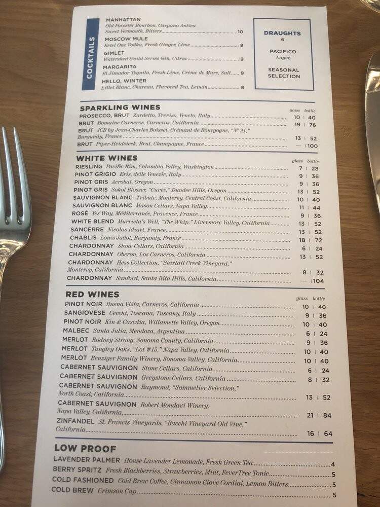 Degrees - Columbus, OH menu_pic