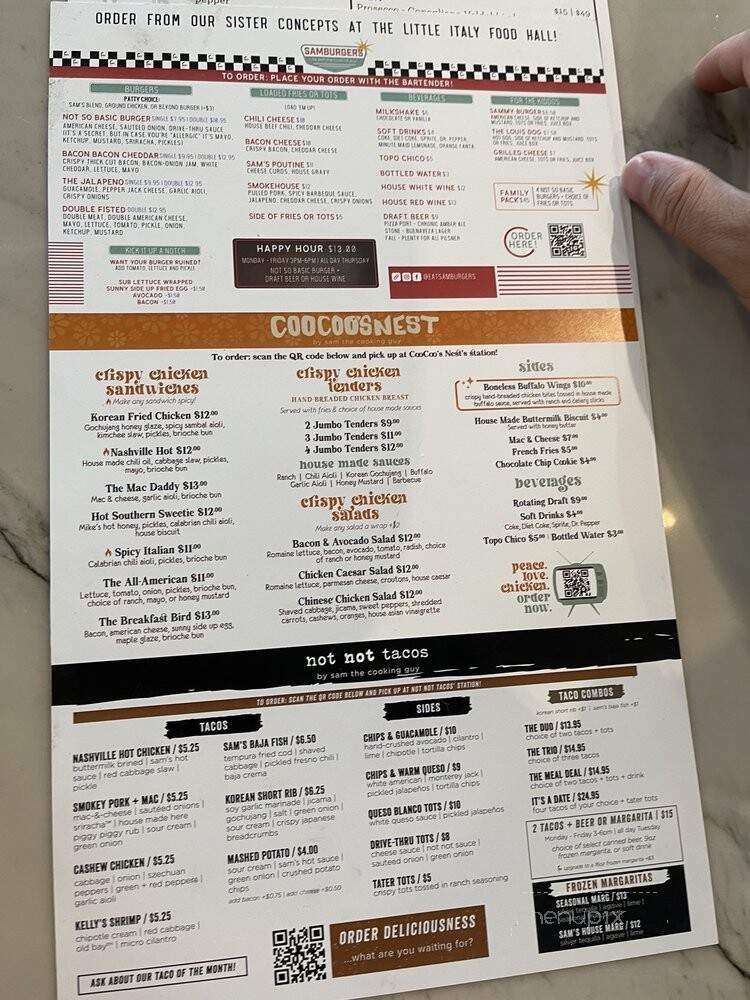 Graze by Sam - San Diego, CA menu_pic