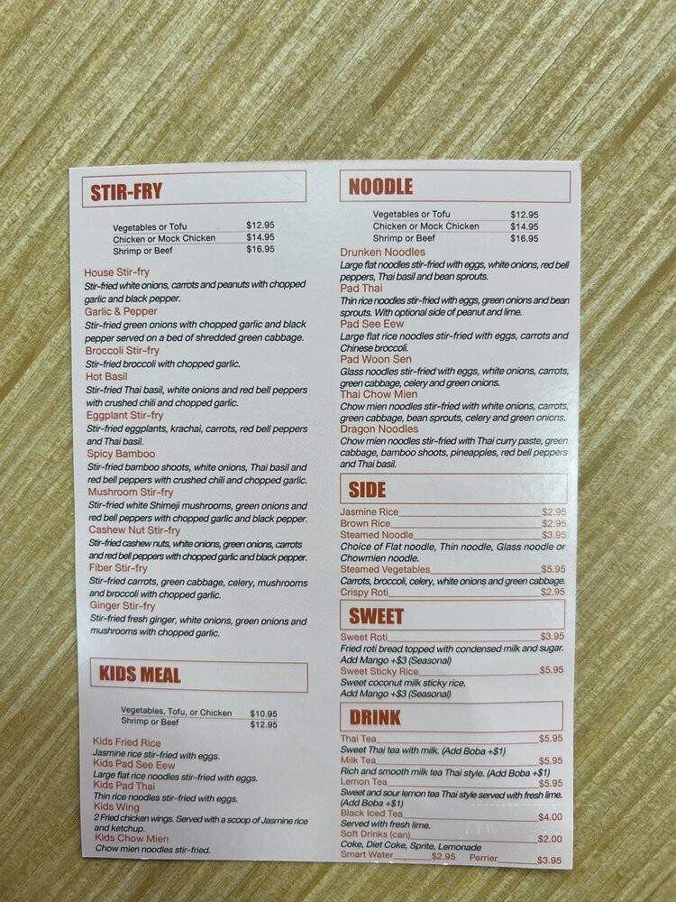 Gor Gai Thai Kitchen - Santee, CA menu_pic