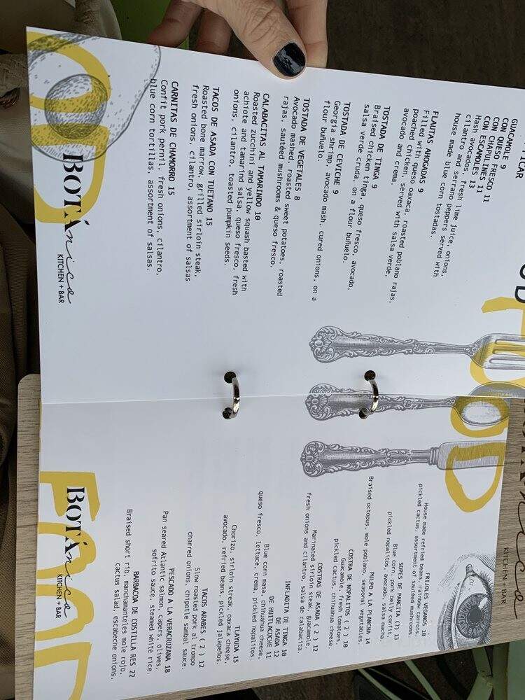 Botanico - Atlanta, GA menu_pic
