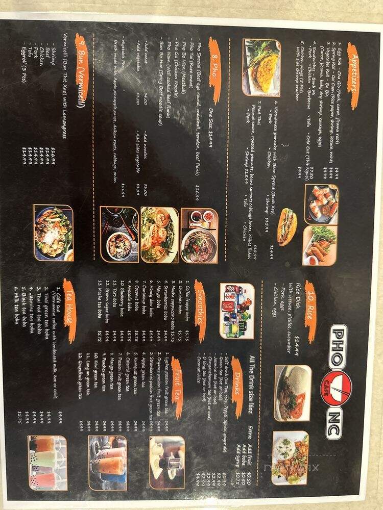 Pho NC Cafe - Cornelius, NC menu_pic