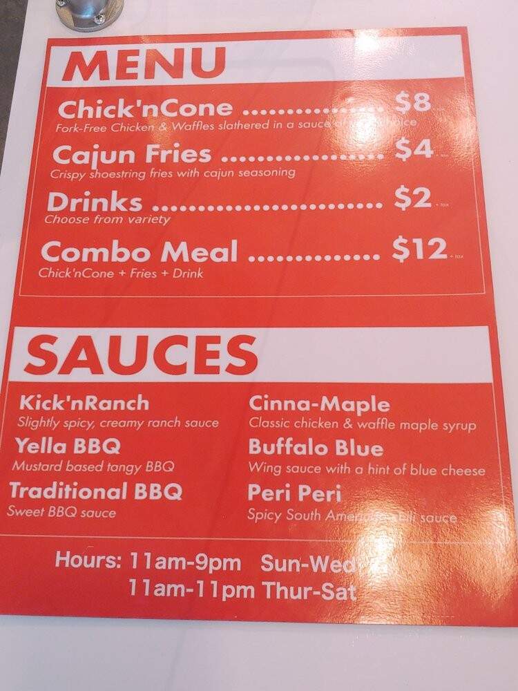 Chick'nCone - Houston, TX menu_pic