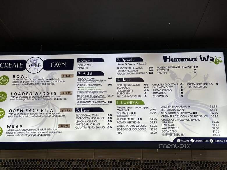 Hummus Way - Orange, CA menu_pic