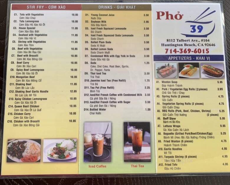 Pho EXP - Huntington Beach, CA menu_pic