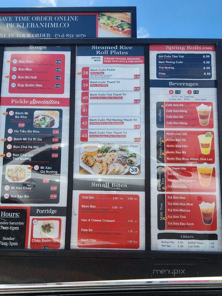 Pickle Banh Mi Co - Fountain Valley, CA menu_pic
