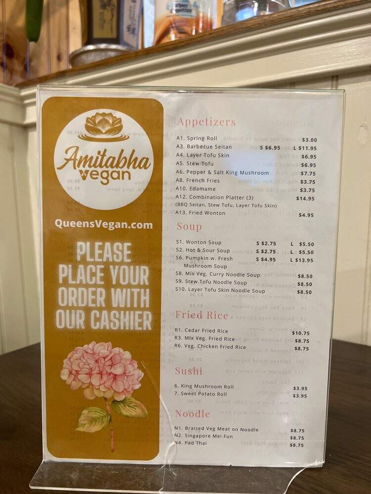 Amitabha Vegetarian Restaurant - Fresh Meadows, NY menu_pic