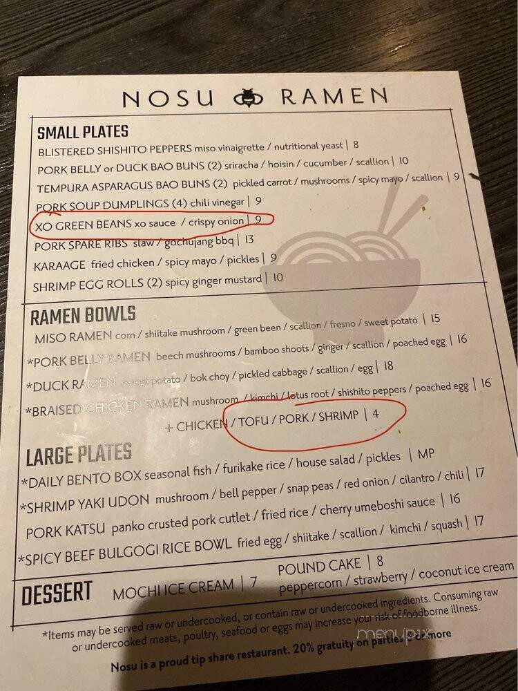 Nosu Ramen - Golden, CO menu_pic