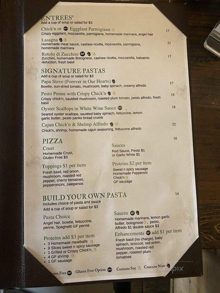 Tarantino's Vegan - Las Vegas, NV menu_pic