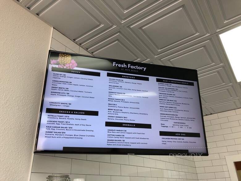 Fresh Factory - St Pete Beach, FL menu_pic