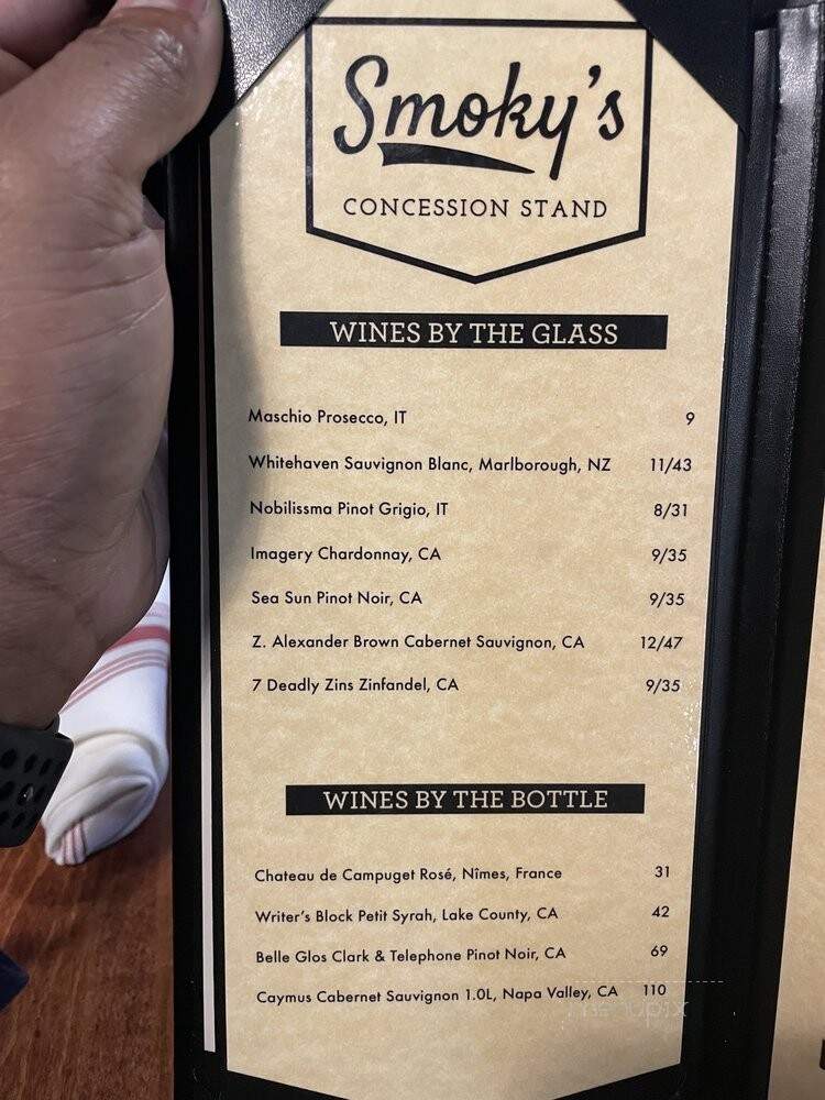 Smoky's Concession Stand - Lapel, IN menu_pic