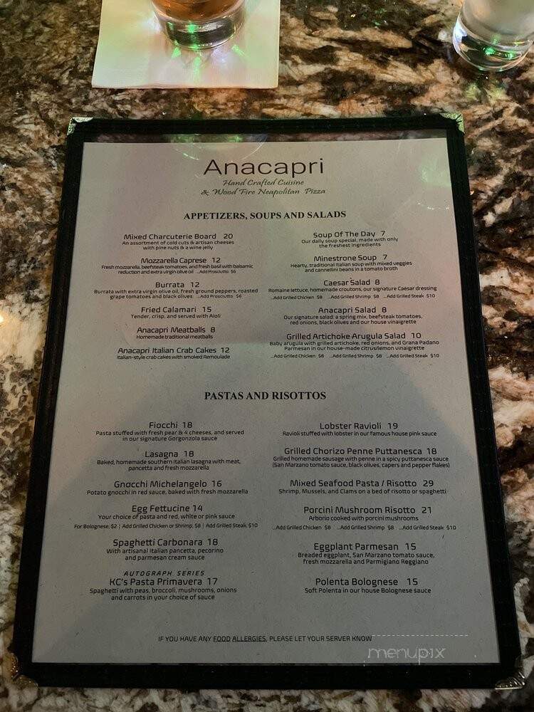 Anacapri - Miami Lakes, FL menu_pic