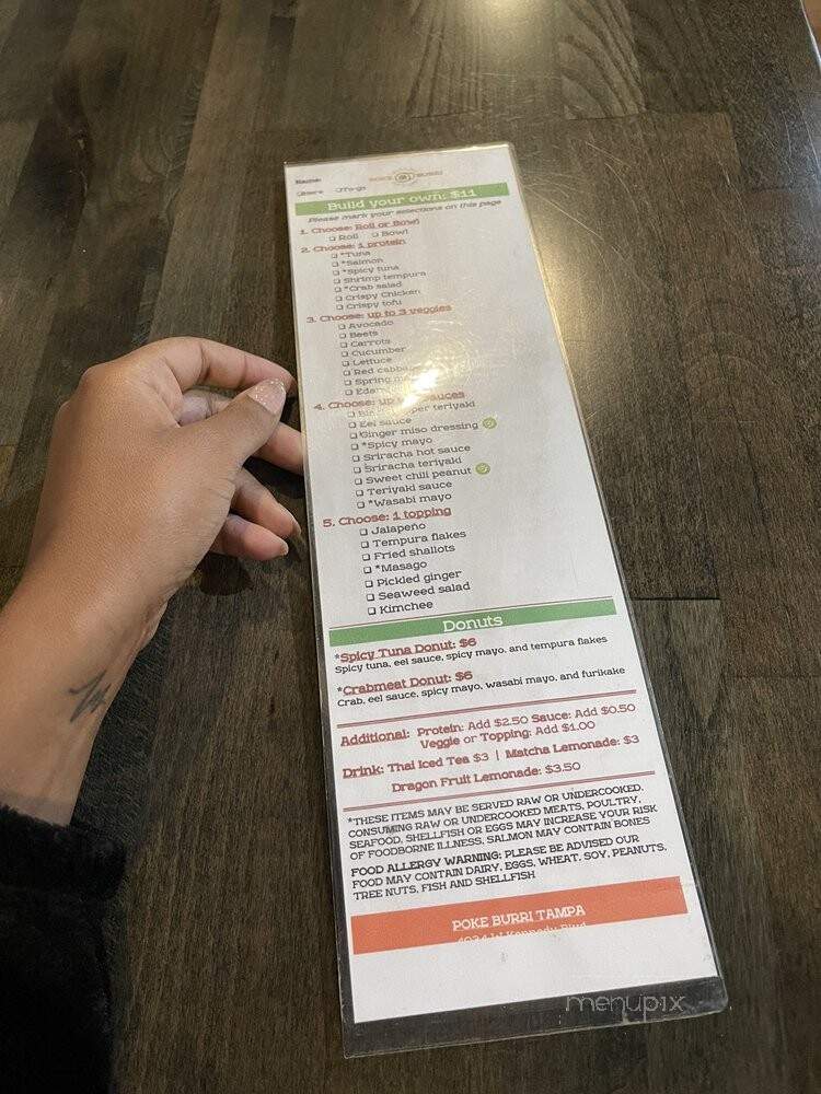Poke Burri - Tampa, FL menu_pic