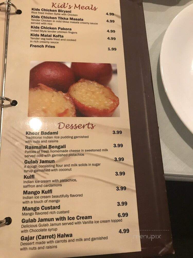 India Grill - Arlington, TX menu_pic