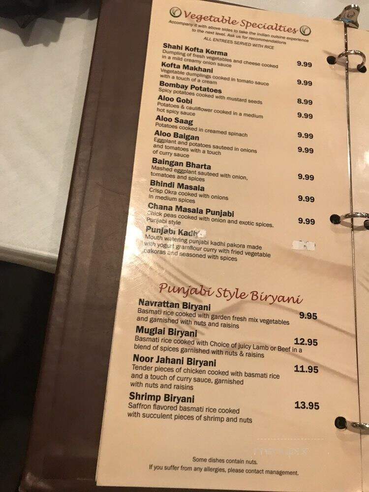India Grill - Arlington, TX menu_pic