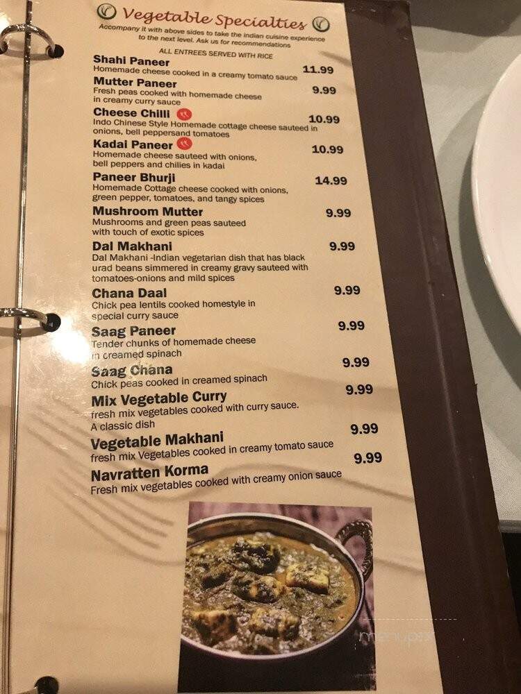 India Grill - Arlington, TX menu_pic