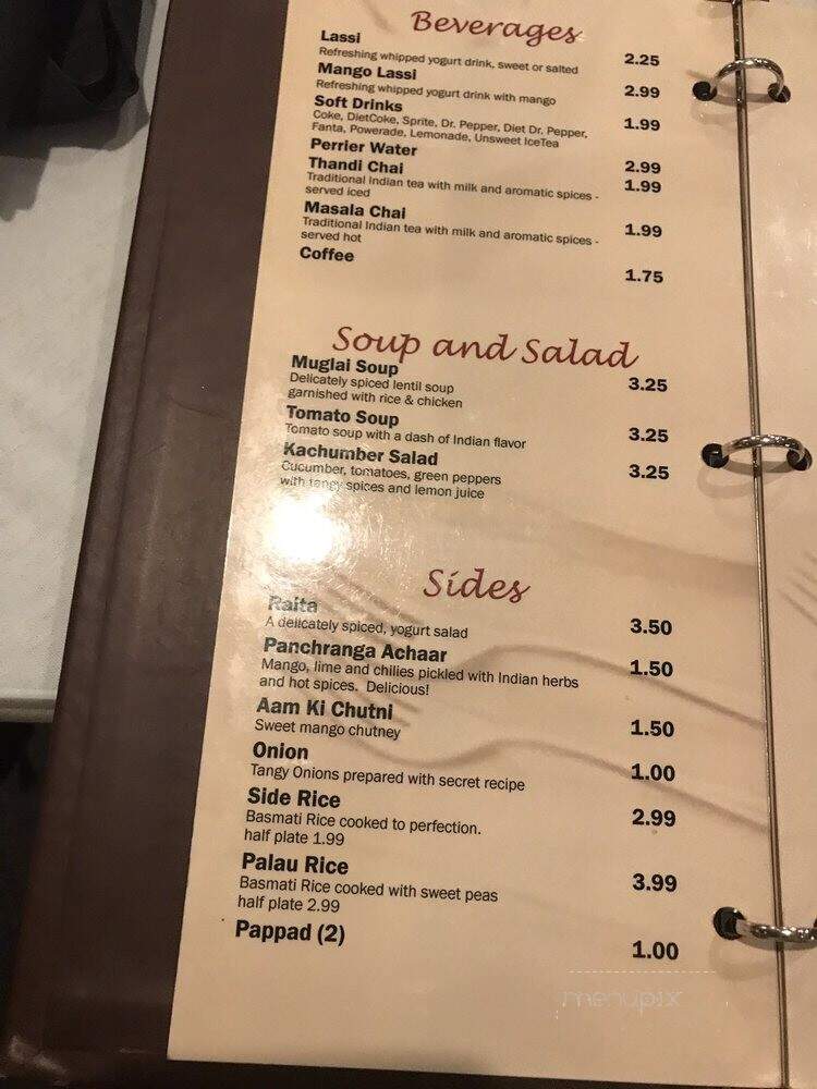 India Grill - Arlington, TX menu_pic