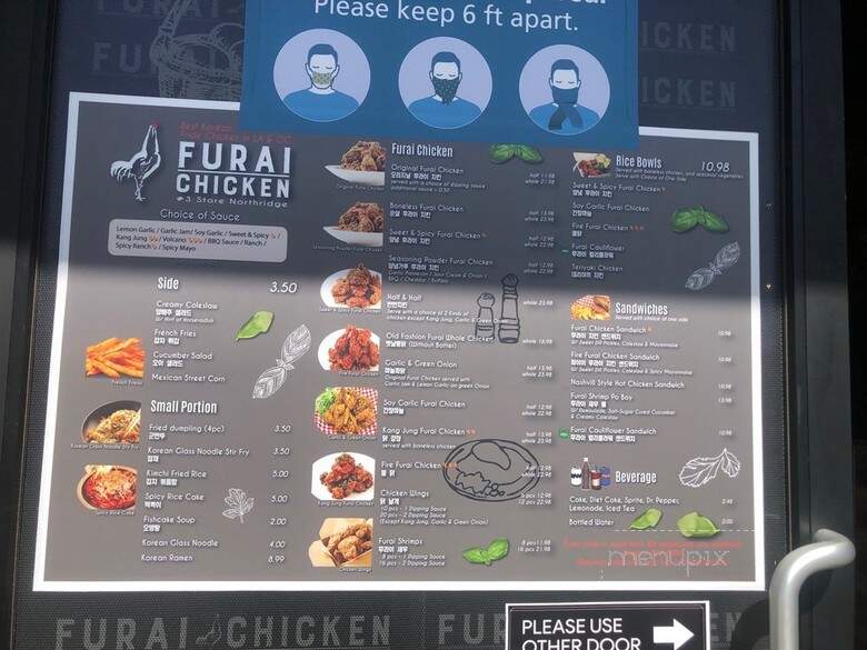 Furai Chicken - Los Angeles, CA menu_pic