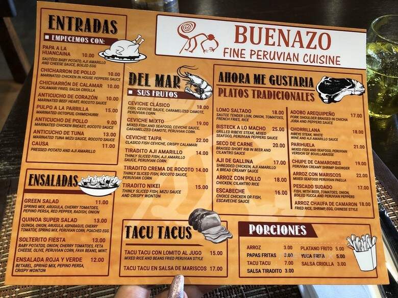 Buenazo Fine Peruvian Cousine - San Fernando, CA menu_pic