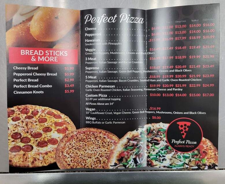 Perfect Pizza - San Diego, CA menu_pic