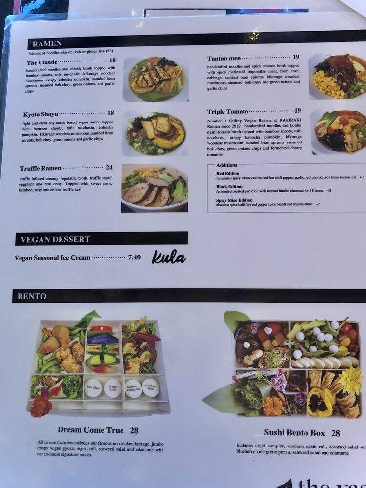The Yasai By Rakiraki - San Diego, CA menu_pic