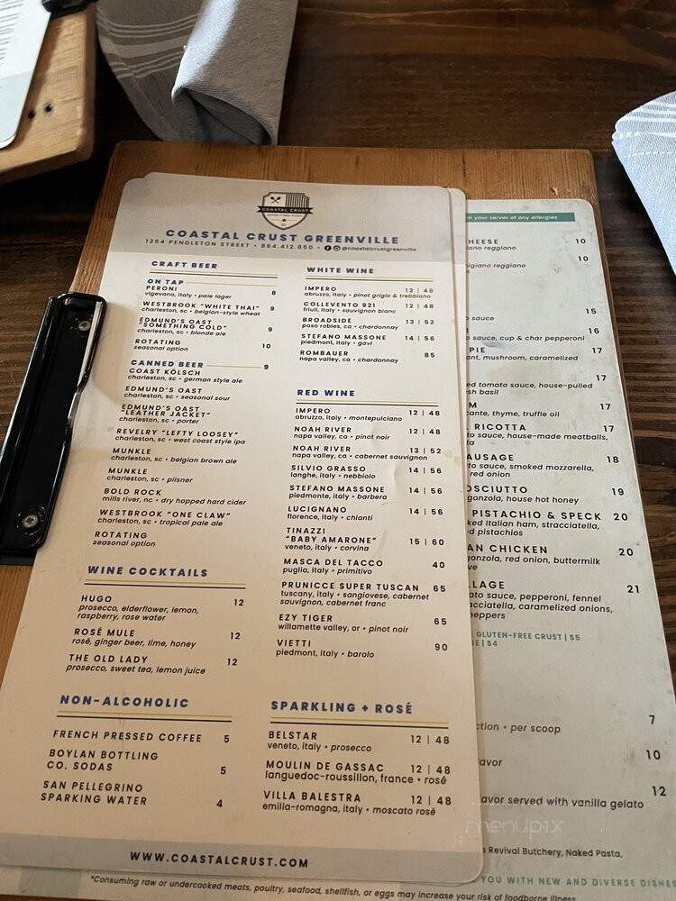 Coastal Crust - Greenville, SC menu_pic