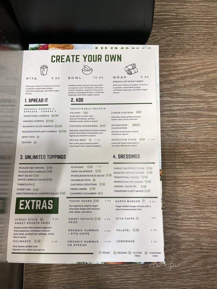Hummus Republic - chino hills, CA menu_pic