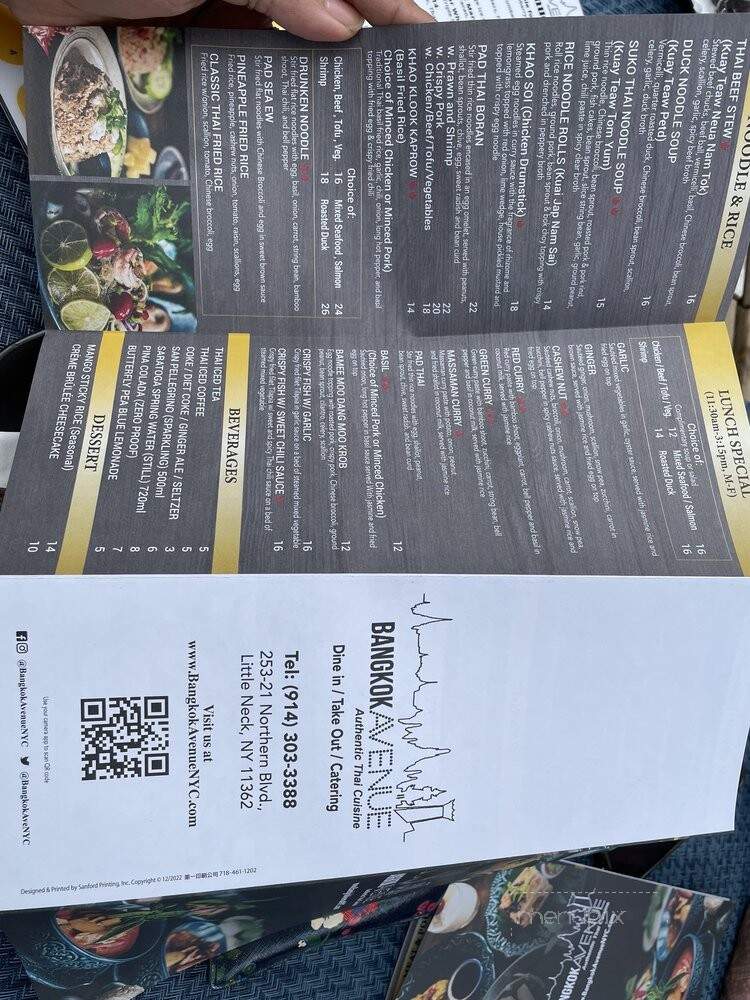 Bangkok Avenue - Queens, NY menu_pic