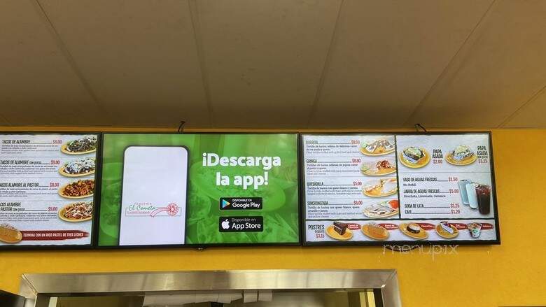 El Cometa - El Paso, TX menu_pic