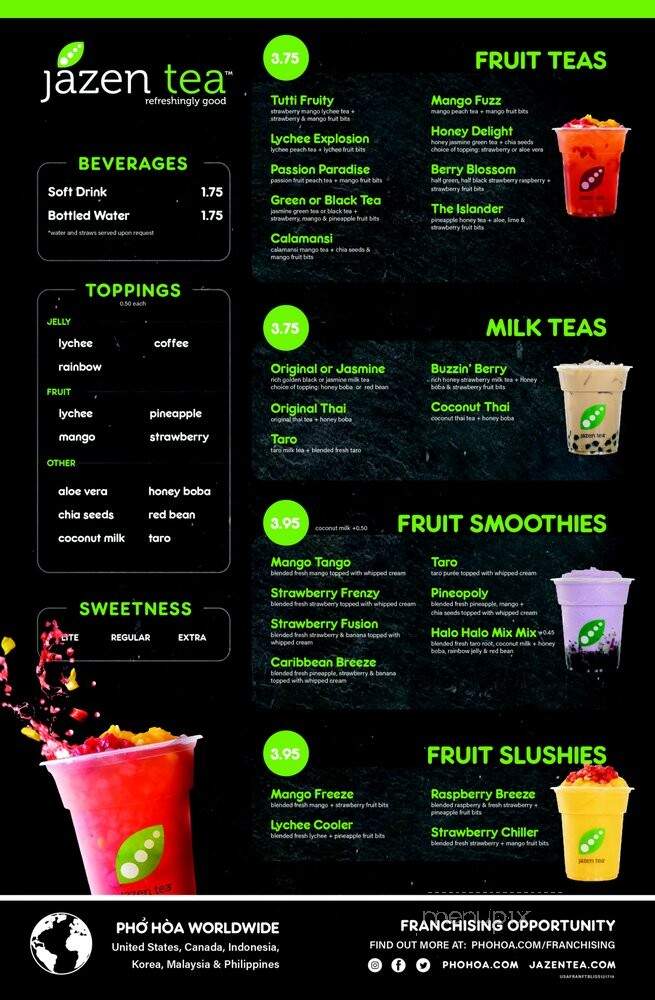 Pho Hoa and Jazen Tea - Fort Bliss, TX menu_pic