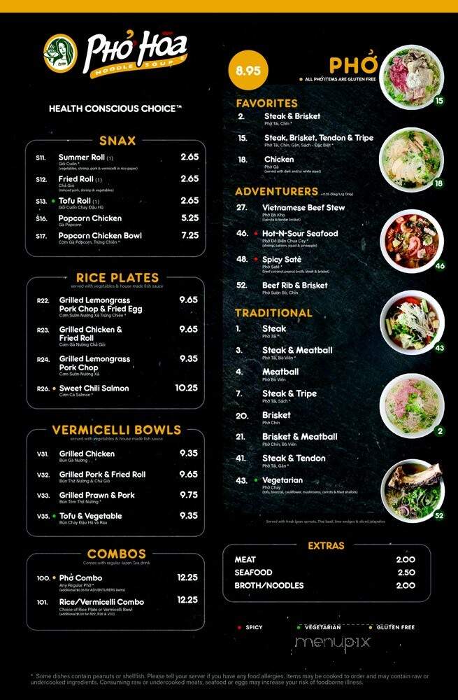Pho Hoa and Jazen Tea - Fort Bliss, TX menu_pic