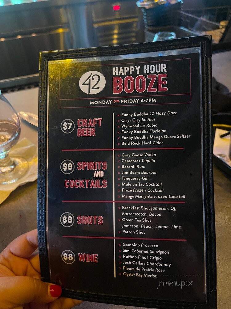 Tap 42 Coral Springs - Coral Springs, FL menu_pic