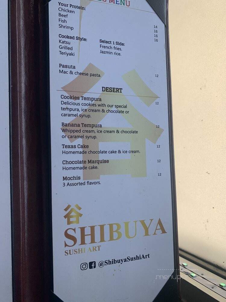Shibuya Sushi Art - Weston, FL menu_pic