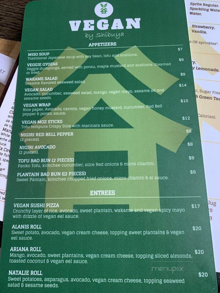 Shibuya Sushi Art - Weston, FL menu_pic