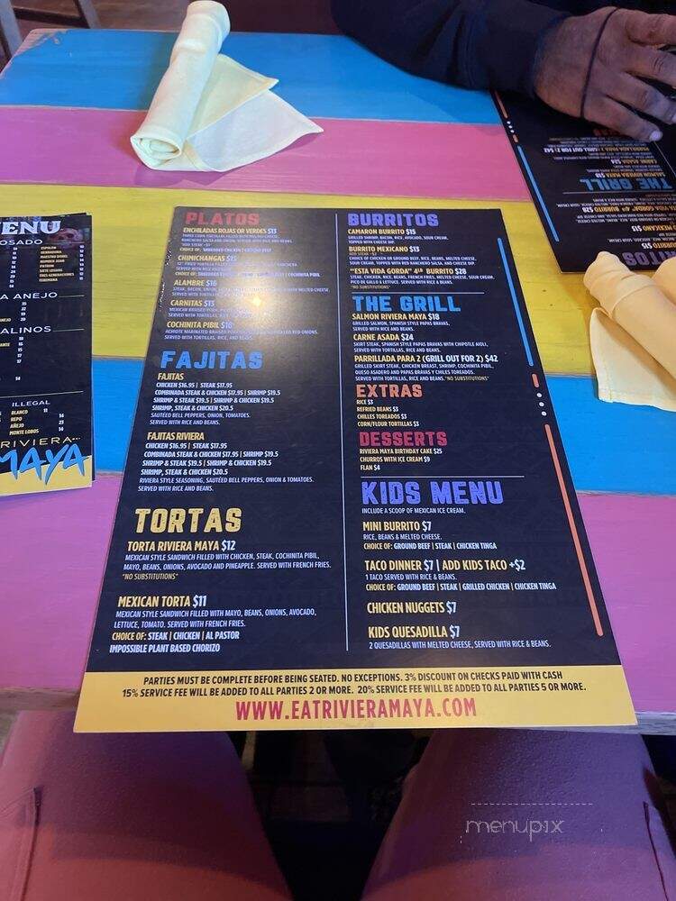 Riviera Maya Taco & Tequila Bar - Hammond, IN menu_pic