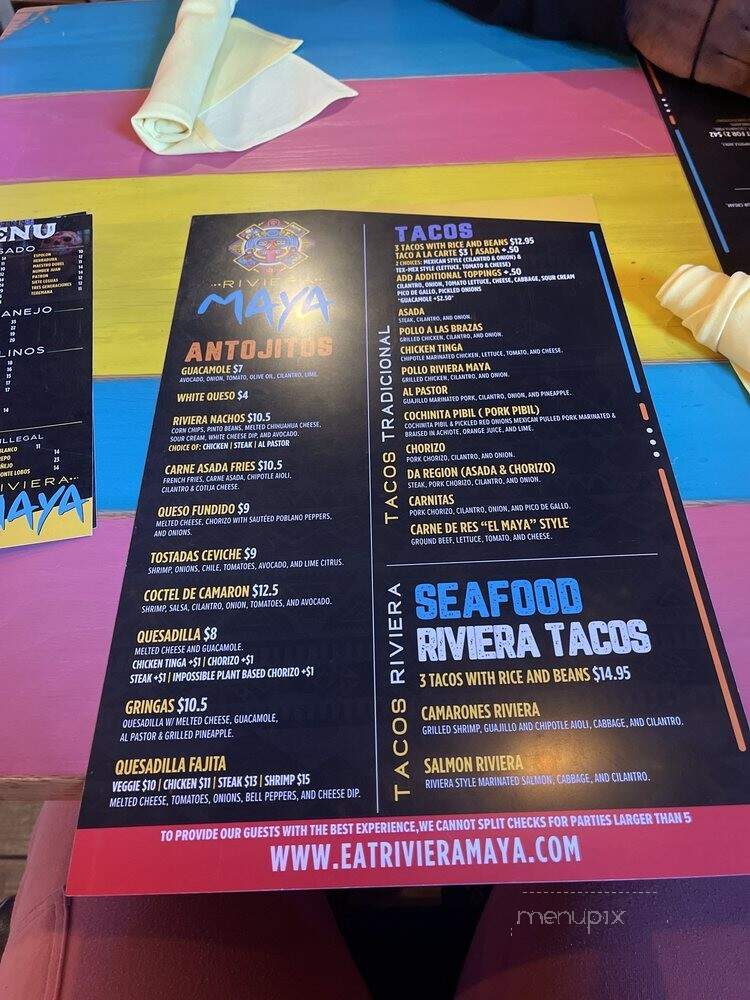 Riviera Maya Taco & Tequila Bar - Hammond, IN menu_pic