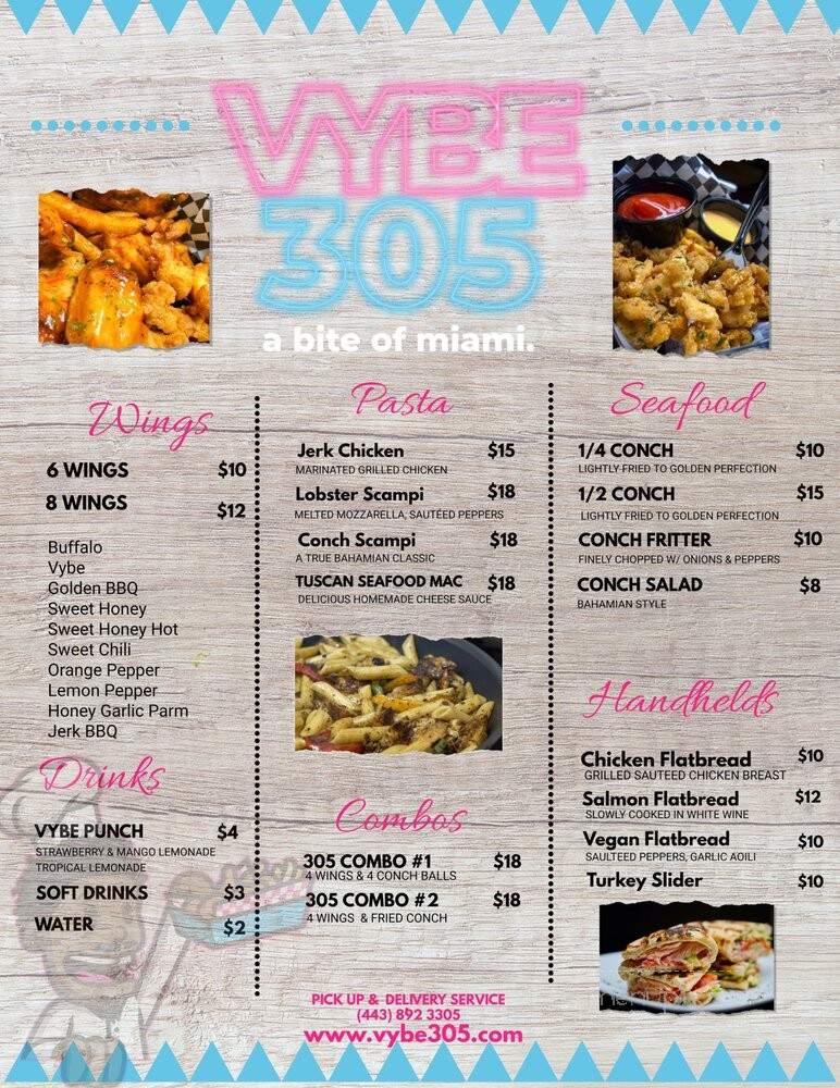 Vybe 305 - Miami Gardens, FL menu_pic
