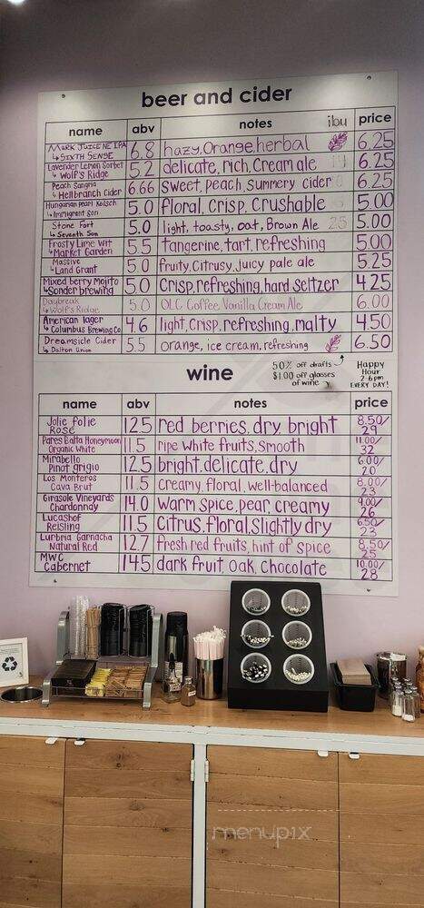 One Line Coffee - Columbus, OH menu_pic