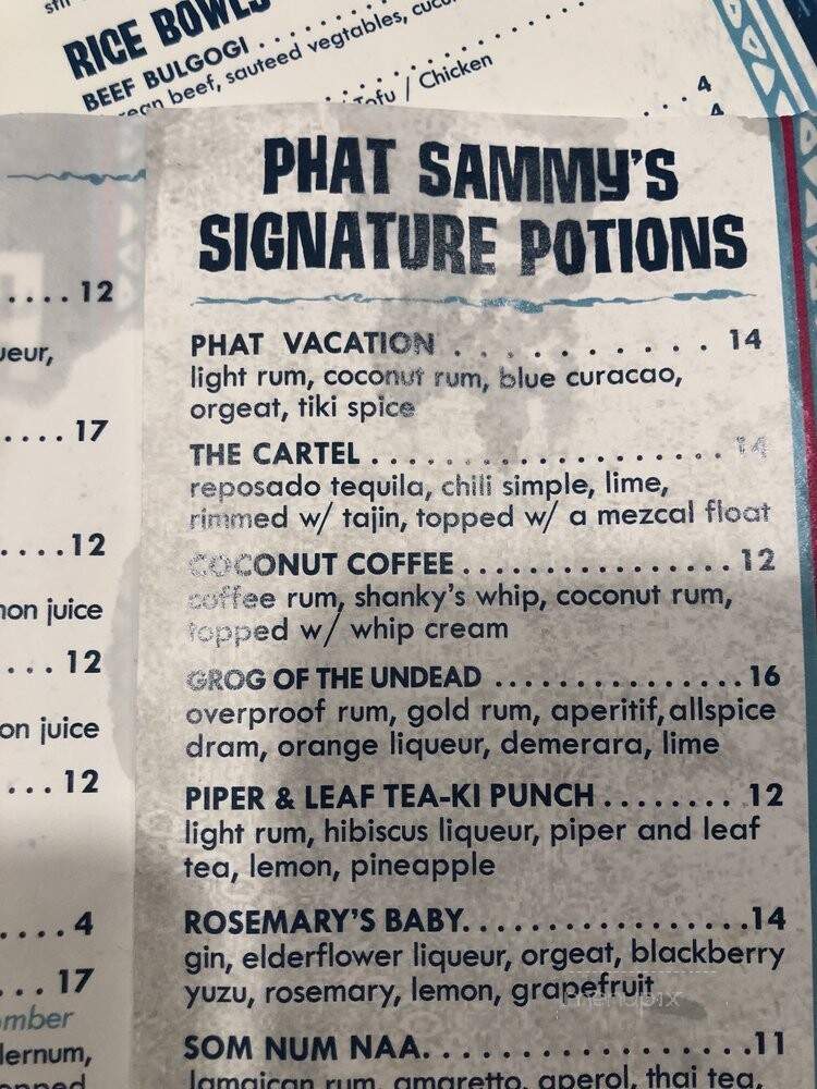 Phat Sammy's - Huntsville, AL menu_pic